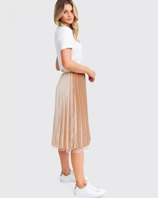 Belle & Bloom Mixed Feeling Reversible Skirt - Beige Shop