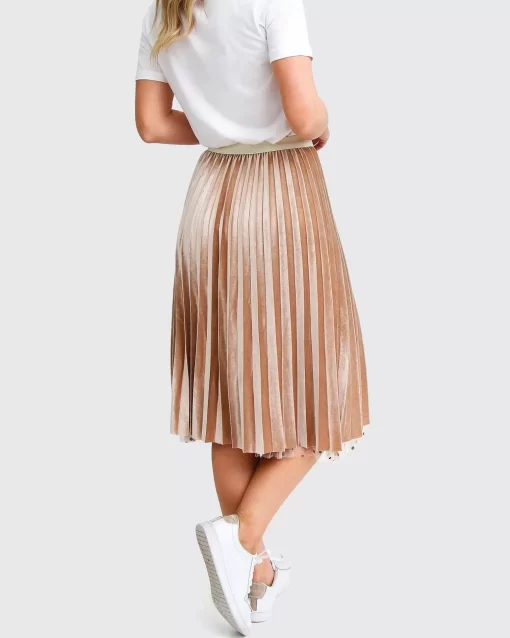 Belle & Bloom Mixed Feeling Reversible Skirt - Beige Shop