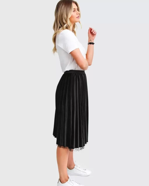 Belle & Bloom Mixed Feeling Reversible Skirt - Black Clearance