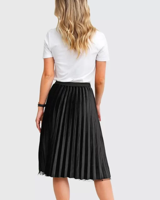 Belle & Bloom Mixed Feeling Reversible Skirt - Black Clearance