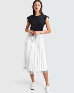 Belle & Bloom Mixed Feeling Reversible Skirt - White Hot