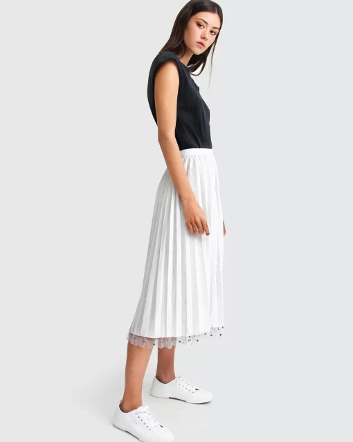 Belle & Bloom Mixed Feeling Reversible Skirt - White Hot