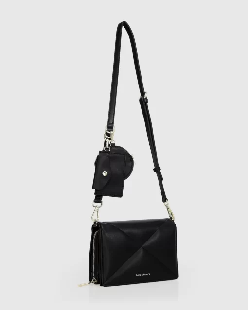 Belle & Bloom Moonlit Drive Leather Crossbody Bag - Black Flash Sale