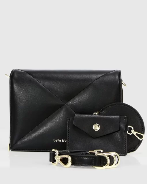 Belle & Bloom Moonlit Drive Leather Crossbody Bag - Black Flash Sale