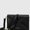 Belle & Bloom Moonlit Drive Leather Crossbody Bag - Black Flash Sale