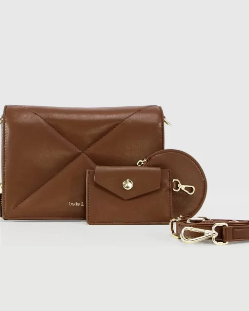 Belle & Bloom Moonlit Drive Leather Crossbody Bag - Camel Discount