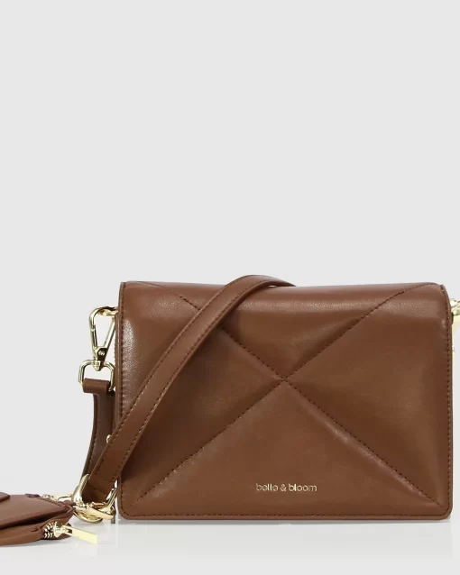 Belle & Bloom Moonlit Drive Leather Crossbody Bag - Camel Shop