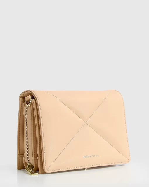 Belle & Bloom Moonlit Drive Leather Crossbody Bag - Latte Cheap