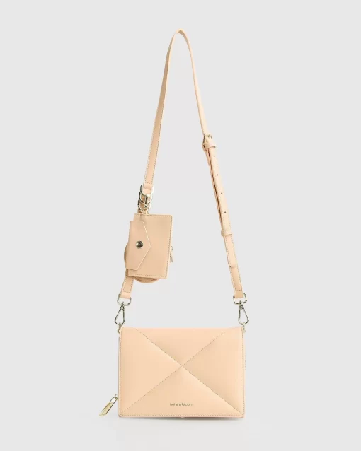 Belle & Bloom Moonlit Drive Leather Crossbody Bag - Latte Cheap