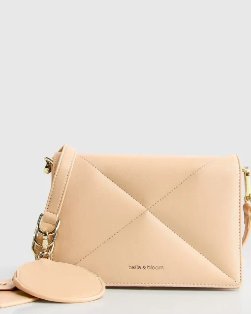 Belle & Bloom Moonlit Drive Leather Crossbody Bag - Latte Cheap