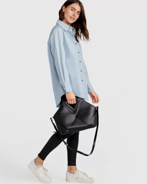 Belle & Bloom My Girl Oversized Shirt - Duck Egg Blue Sale