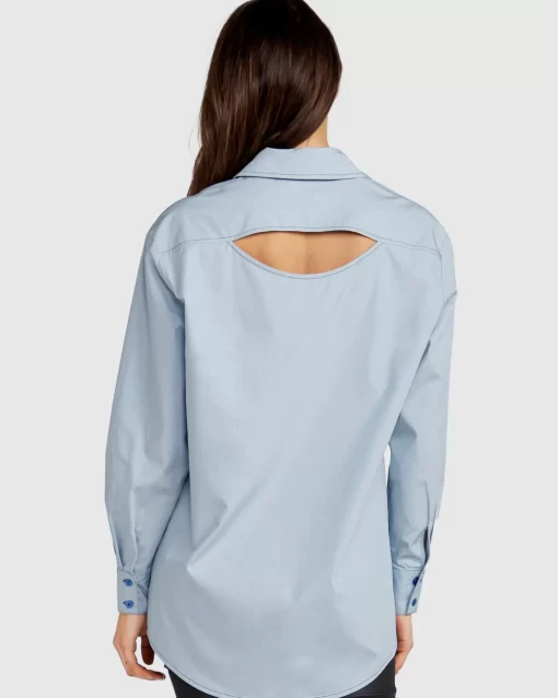 Belle & Bloom My Girl Oversized Shirt - Duck Egg Blue Sale