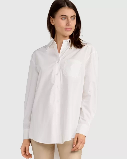 Belle & Bloom My Girl Oversized Shirt - White Cheap