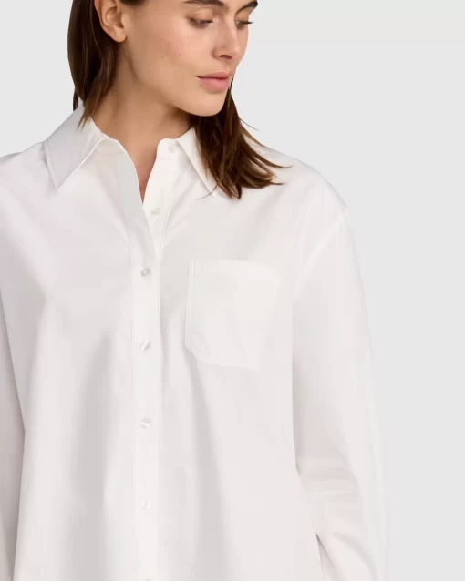 Belle & Bloom My Girl Oversized Shirt - White Cheap