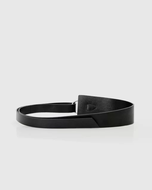 Belle & Bloom New Divide Leather Belt - Black Discount