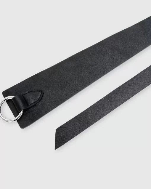 Belle & Bloom New Divide Leather Belt - Black Discount