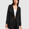 Belle & Bloom New Fit Bad Girl Wool Blend Moto Coat - Black Best