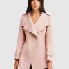 Belle & Bloom New Fit Bad Girl Wool Blend Moto Coat - Blush Shop