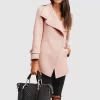 Belle & Bloom New Fit Bad Girl Wool Blend Moto Coat - Blush Shop