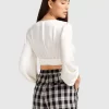 Belle & Bloom No Way Home Cropped Top - Off-White Cheap