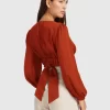 Belle & Bloom No Way Home Cropped Top - Terracotta Final Sale Best