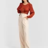 Belle & Bloom No Way Home Cropped Top - Terracotta Final Sale Best