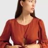 Belle & Bloom No Way Home Cropped Top - Terracotta Final Sale Best