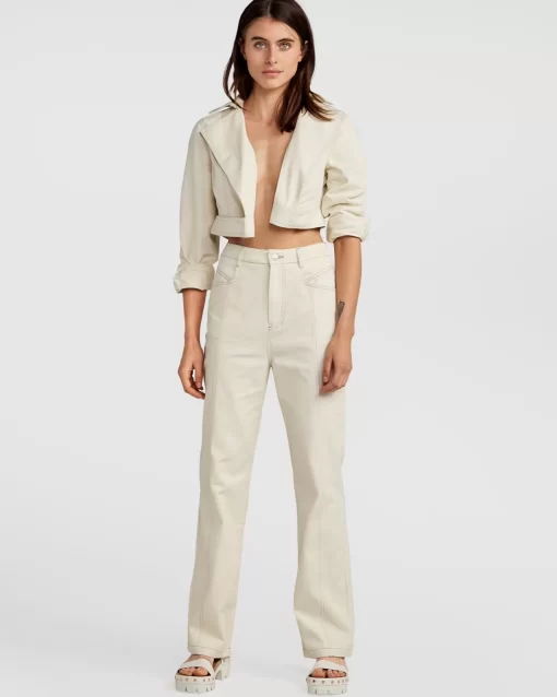 Belle & Bloom Obsessed Straight Leg Pant - Ivory Best Sale