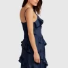 Belle & Bloom Ocean Eyes Tiered Maxi Dress - Navy Clearance