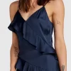 Belle & Bloom Ocean Eyes Tiered Maxi Dress - Navy Clearance