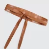 Belle & Bloom Odyssey Soft Wrap Leather Belt - Brown Cheap