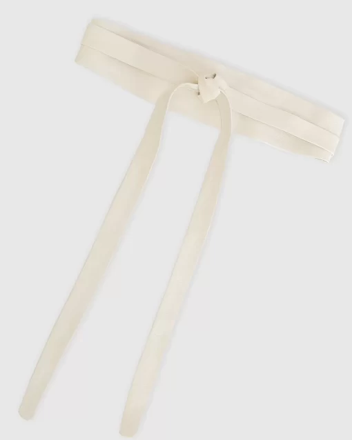 Belle & Bloom Odyssey Soft Wrap Leather Belt - Cream Store