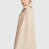 Belle & Bloom On My Mind Wool Blend Cape - Pale Oat Clearance