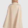 Belle & Bloom On My Mind Wool Blend Cape - Pale Oat Clearance