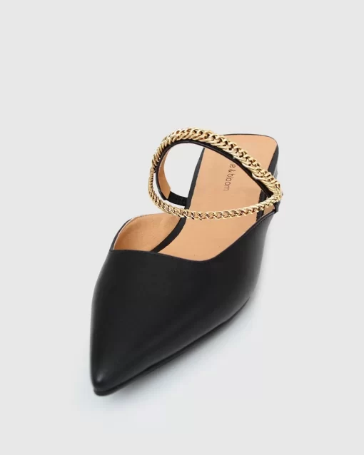 Belle & Bloom On The Go Leather Flat - Black Flash Sale