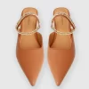 Belle & Bloom On The Go Leather Flat - Camel Clearance