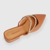 Belle & Bloom On The Go Leather Flat - Camel Clearance