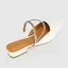 Belle & Bloom On The Go Leather Flat - Cream Store