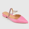 Belle & Bloom On The Go Leather Flat - Hot Pink Shop