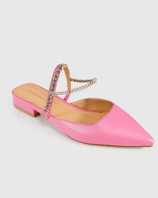 Belle & Bloom On The Go Leather Flat - Hot Pink Shop