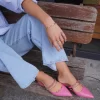 Belle & Bloom On The Go Leather Flat - Hot Pink Shop