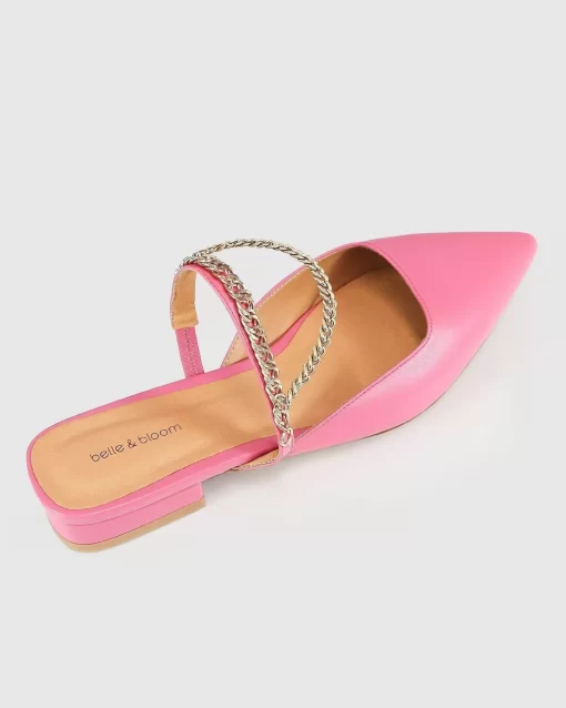 Belle & Bloom On The Go Leather Flat - Hot Pink Shop