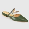 Belle & Bloom On The Go Leather Flat - Khaki Flash Sale