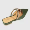 Belle & Bloom On The Go Leather Flat - Khaki Flash Sale