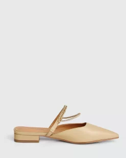 Belle & Bloom On The Go Leather Flat - Sand Store