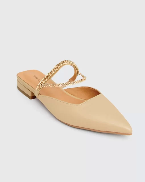 Belle & Bloom On The Go Leather Flat - Sand Store