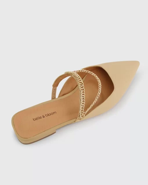 Belle & Bloom On The Go Leather Flat - Sand Store