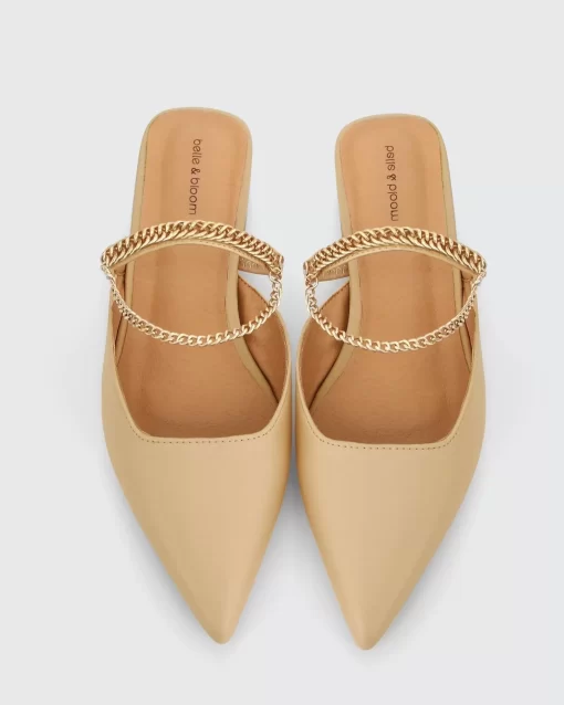 Belle & Bloom On The Go Leather Flat - Sand Store