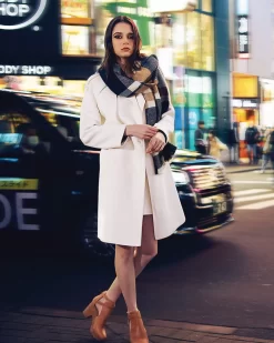 Belle & Bloom Palm City Wool Blend Coat - Cream Store