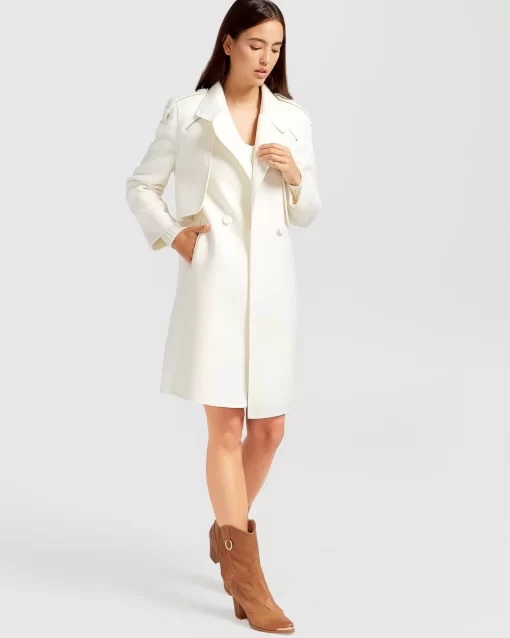 Belle & Bloom Palm City Wool Blend Coat - Cream Store